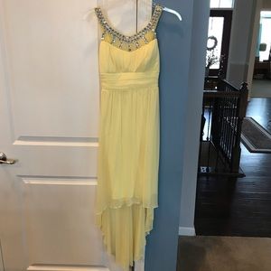 Yellow Asymmetrical Prom Dress